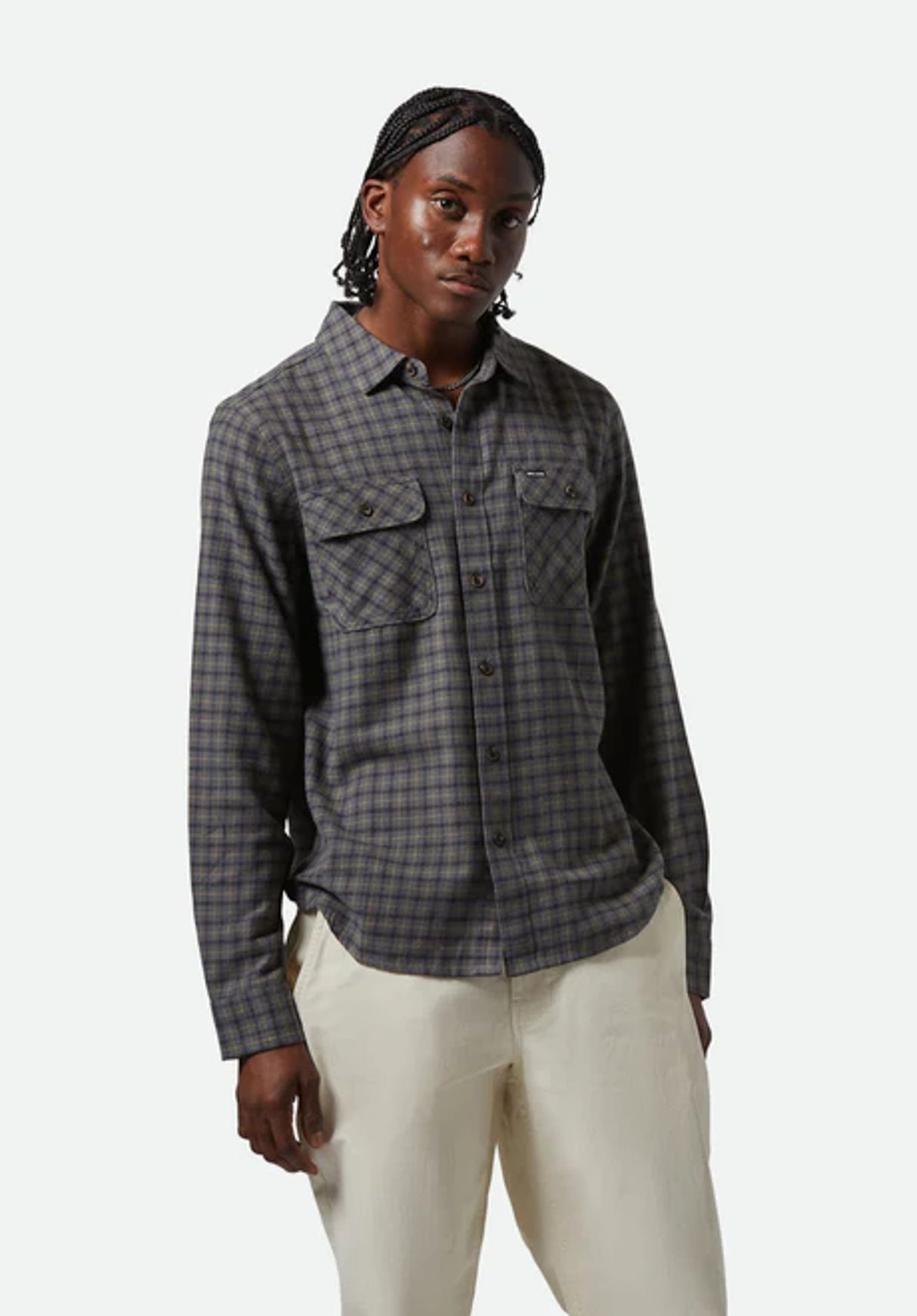 Bowery LW Ultra Flannel charcoal-rayflower-black Vorderansicht