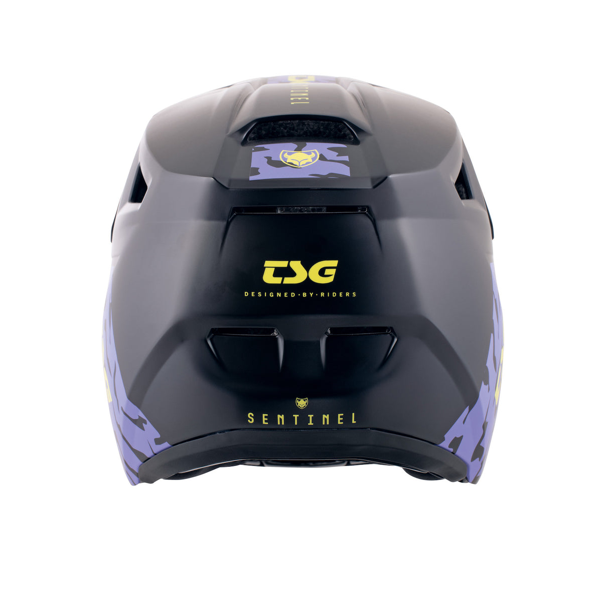 Sentinel Graphic Design violet yellow flakes Rueckenansicht