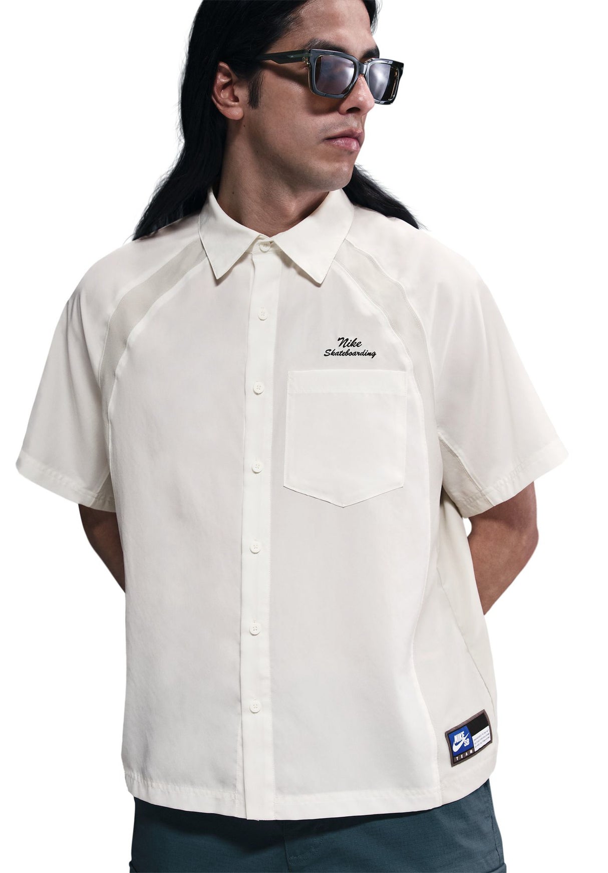 DF Bowler2 Wvn Ss Top sail-lightbone-black Rueckenansicht