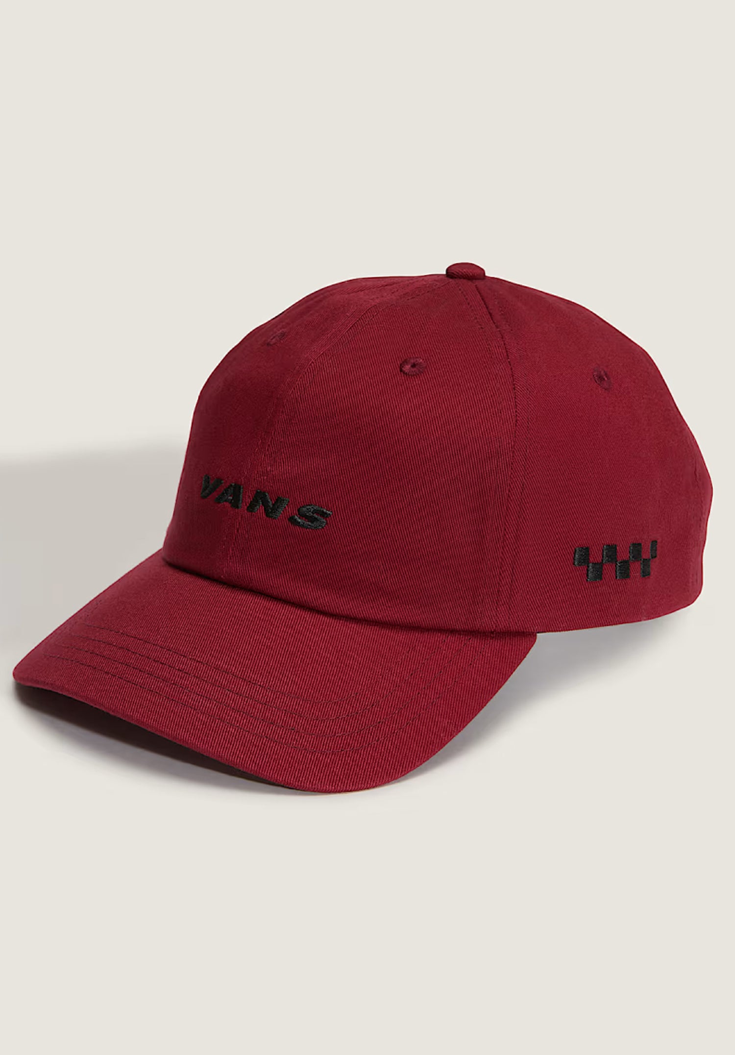 Check Side Curved Bill Jockey bordeaux Vorderansicht Zoom Image