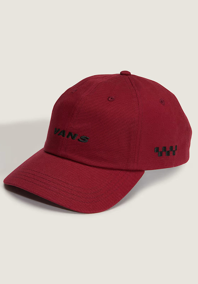 Check Side Curved Bill Jockey bordeaux Vorderansicht