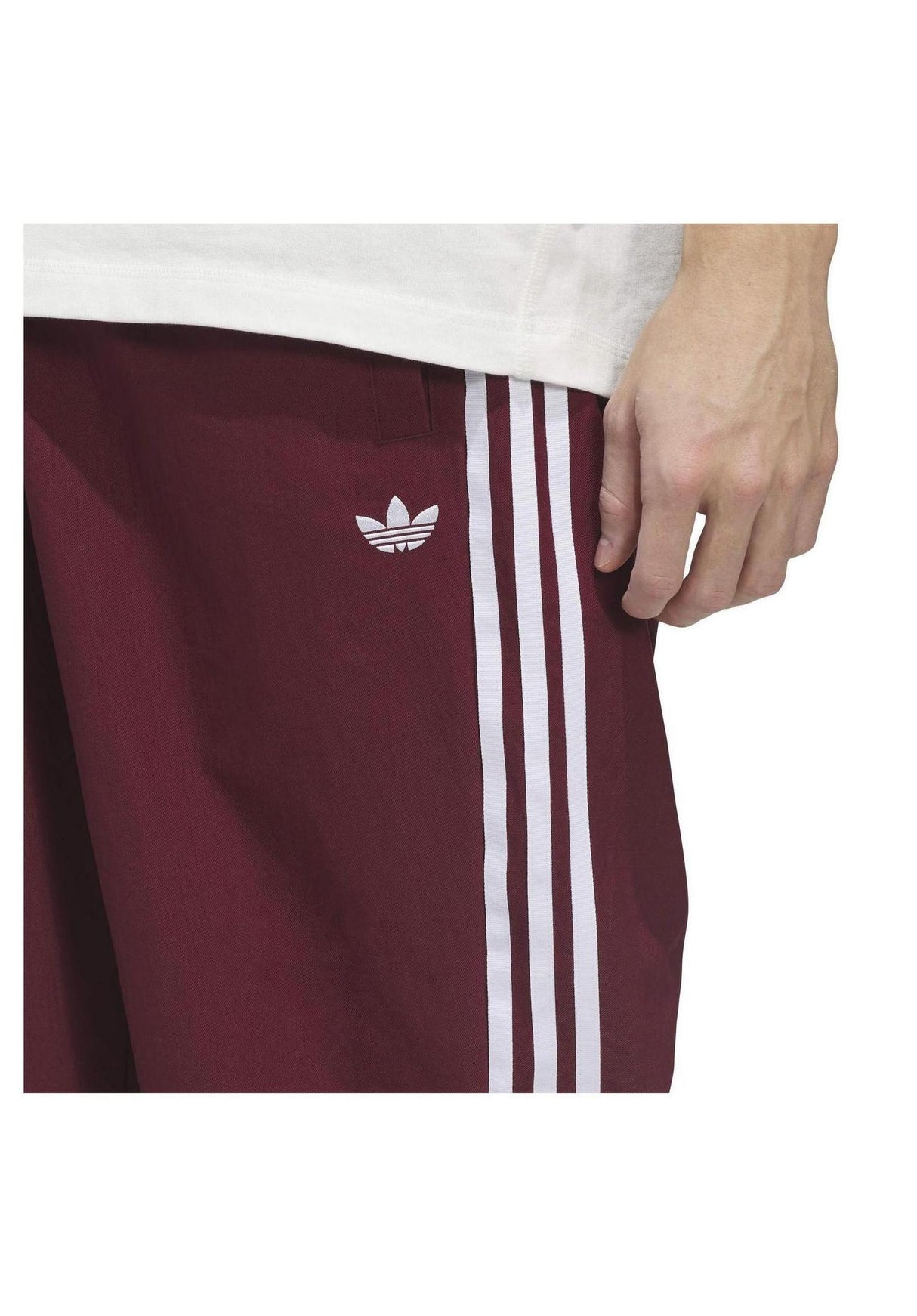 adidas-skateboarding Superfire TK Joggingbukser darkred-white – Detaljevisning 2