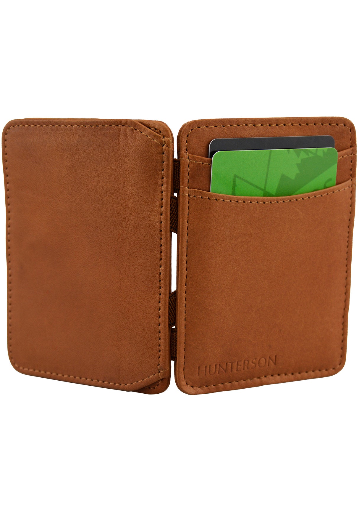 Magic Coin Wallet RFID cognac Seitenansicht