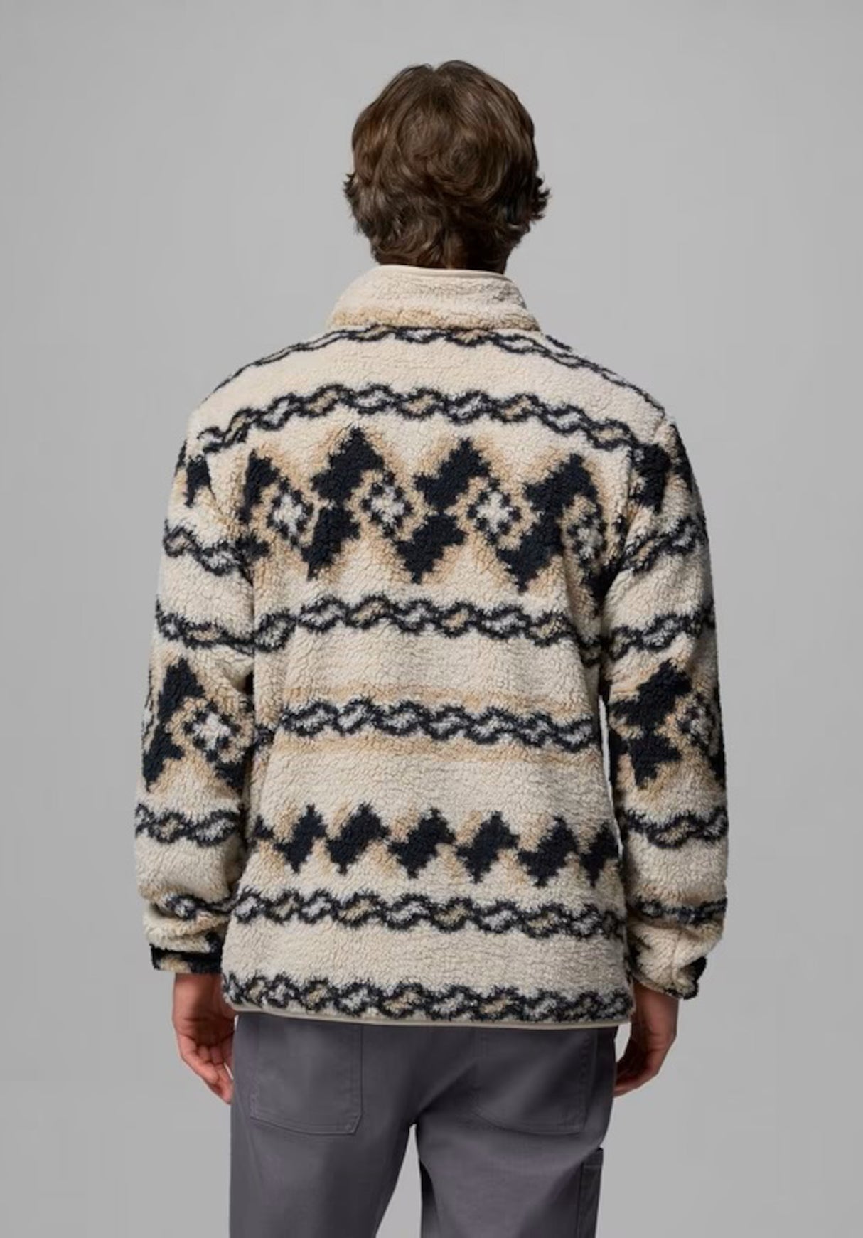 Rugged Ridge High Pile Half Zip darkstone-knitknot Rueckenansicht