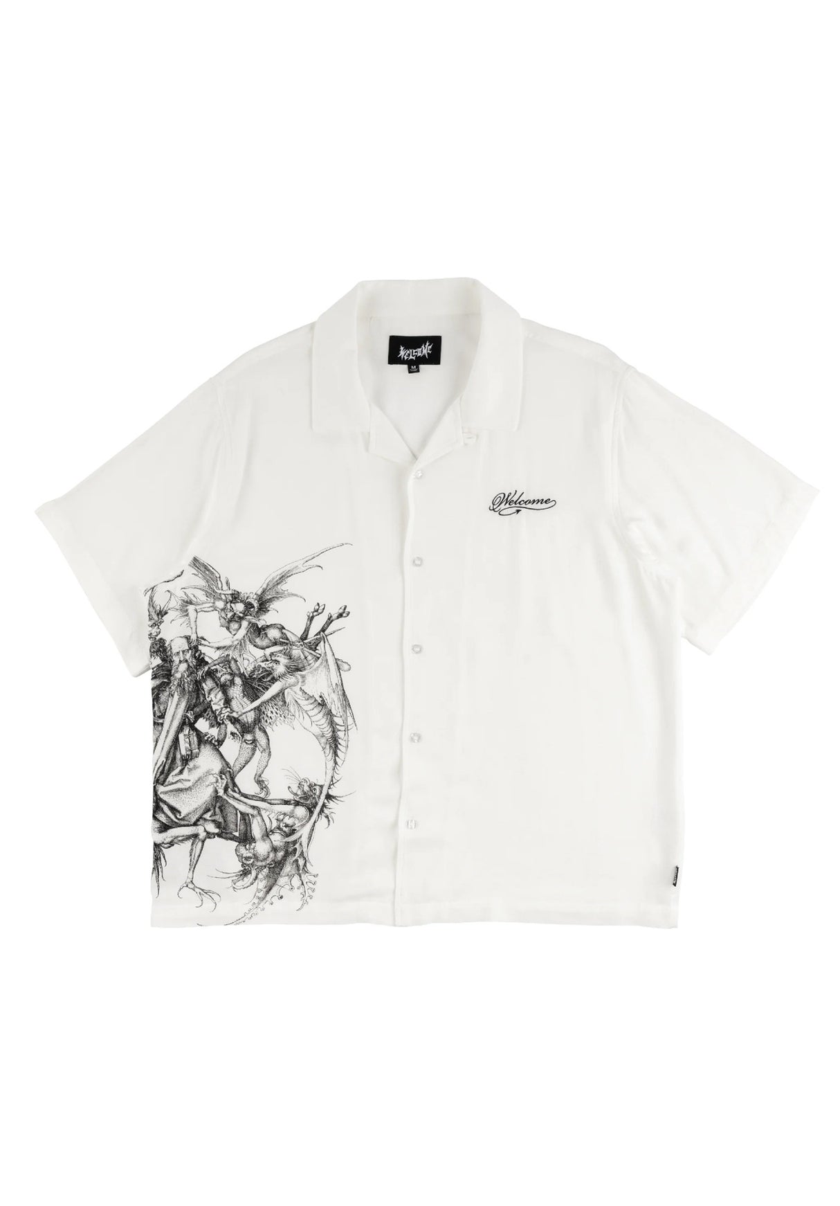 Torment printed linen white Vorderansicht