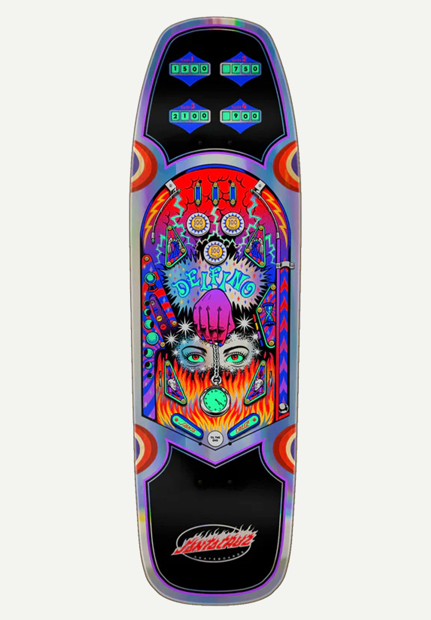 Delfino Pinball Shaped silver-rainbow-prismatic-foil Vorderansicht Zoom Image