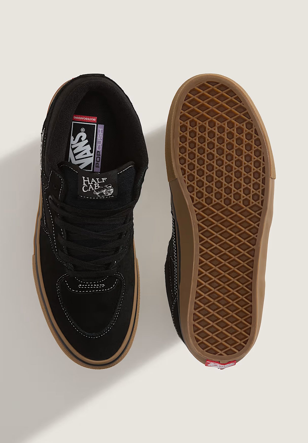 Skate Half Cab black-gum-white Closeup1