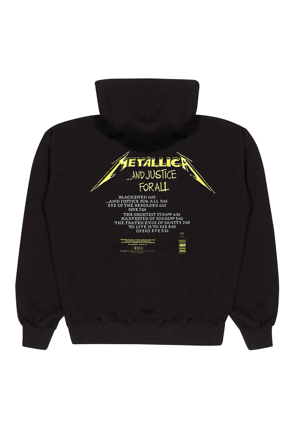 Metallica - And Justice for all black Rueckenansicht