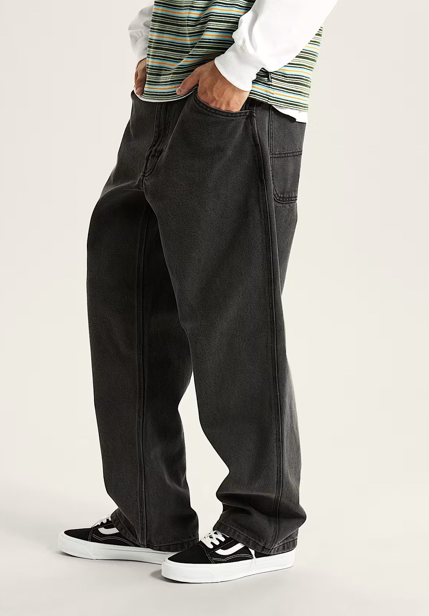 Skate Check-5 Skate Loose Denim blackdenim Rueckenansicht Zoom Image