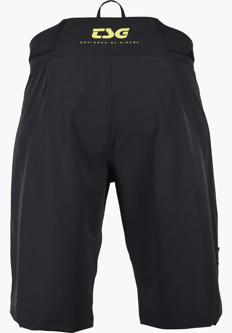 SP8 Shorts black-yellow Rueckenansicht