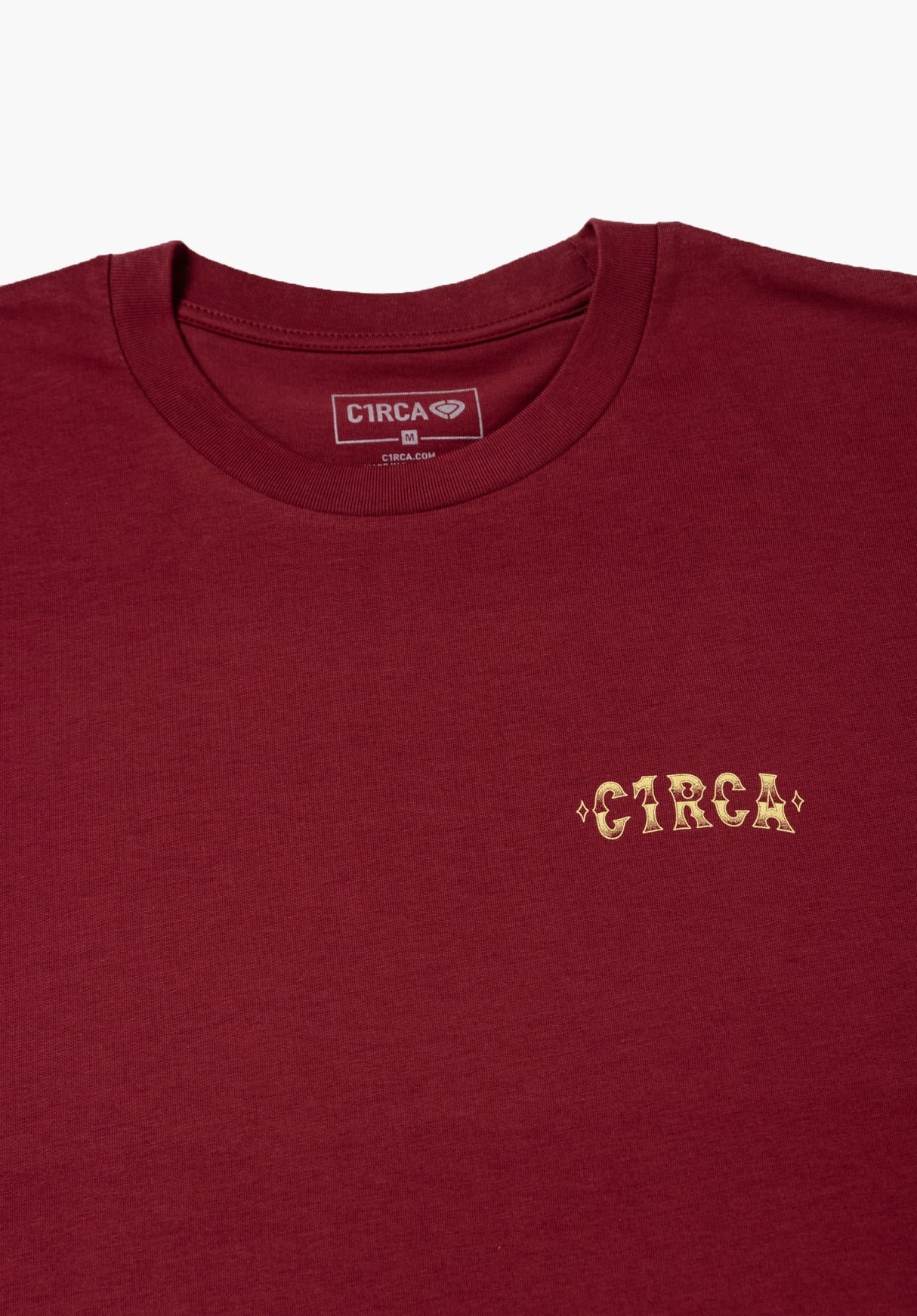 Golden Dragon Tee burgundy Closeup1
