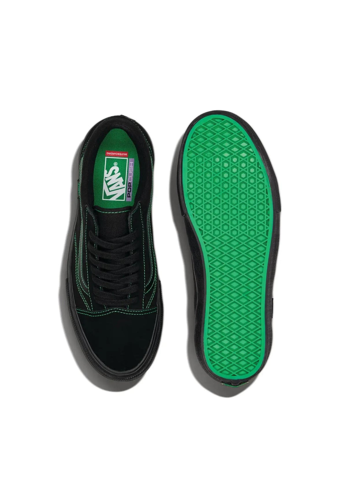 Skate Old Skool black-black-green Closeup1