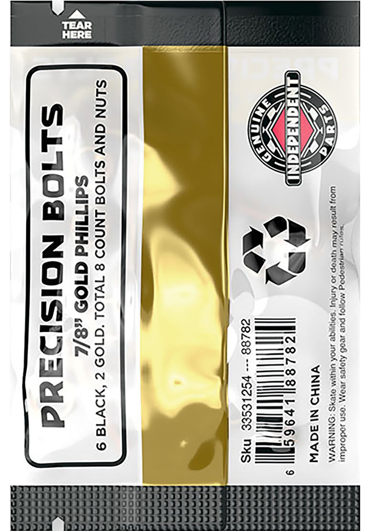 1 Kreuz black-gold Rueckenansicht