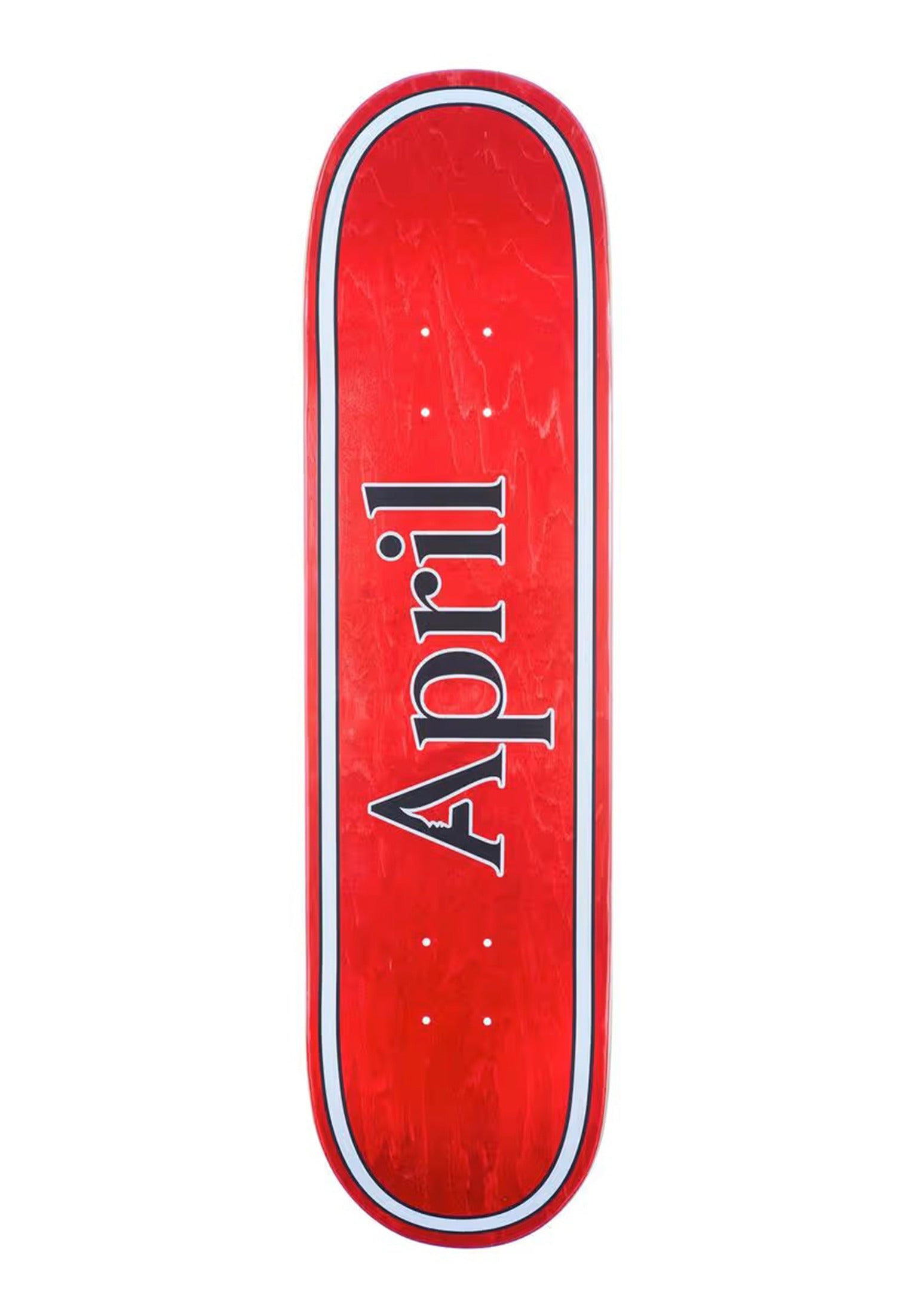 OG Logo April Skateboards Deck in red – TITUS