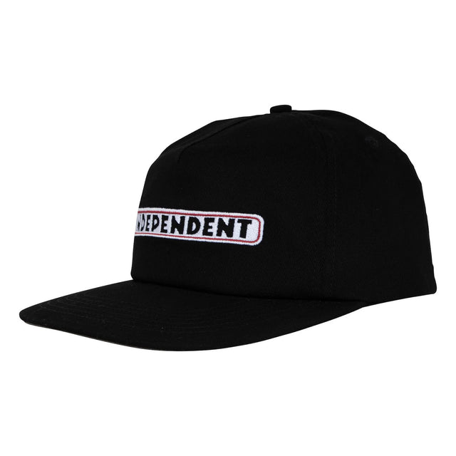 Bar Logo Snapback Unstructured black Vorderansicht
