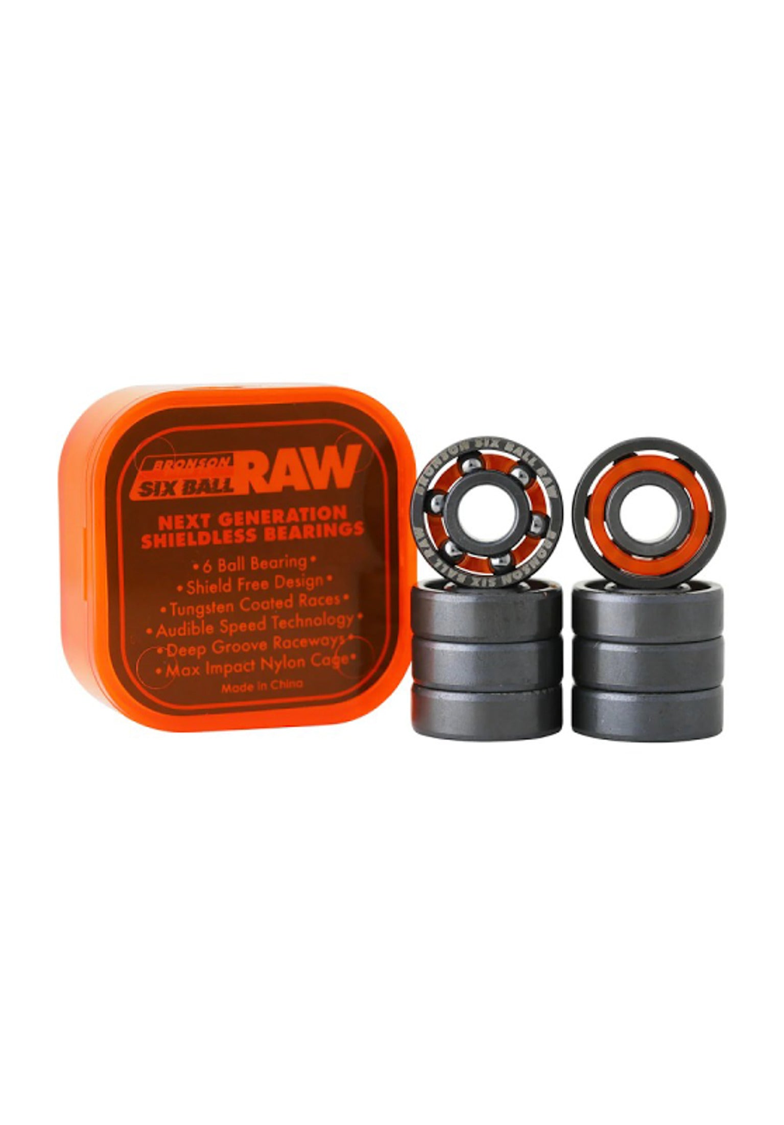 スケートボード BRONSON SPEED BEARING 6-BALL RAW 6-Ball Raw Bronson Speed Co. Bearings in raw – TITUS