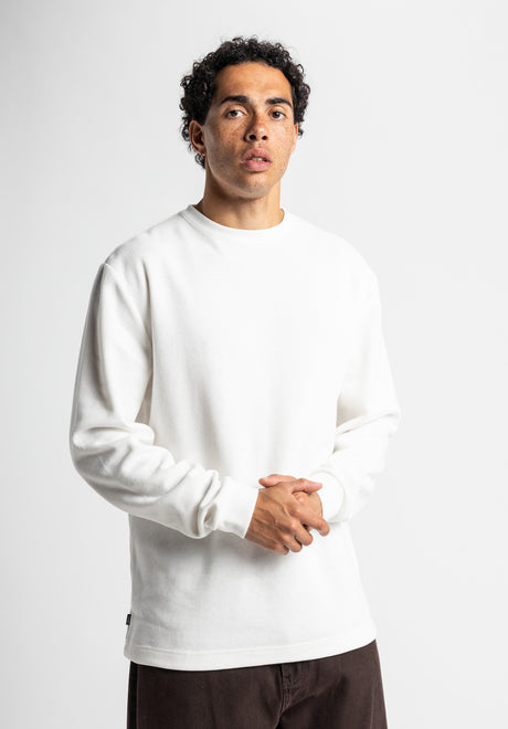Raw-Longsleeve offwhite Vorderansicht