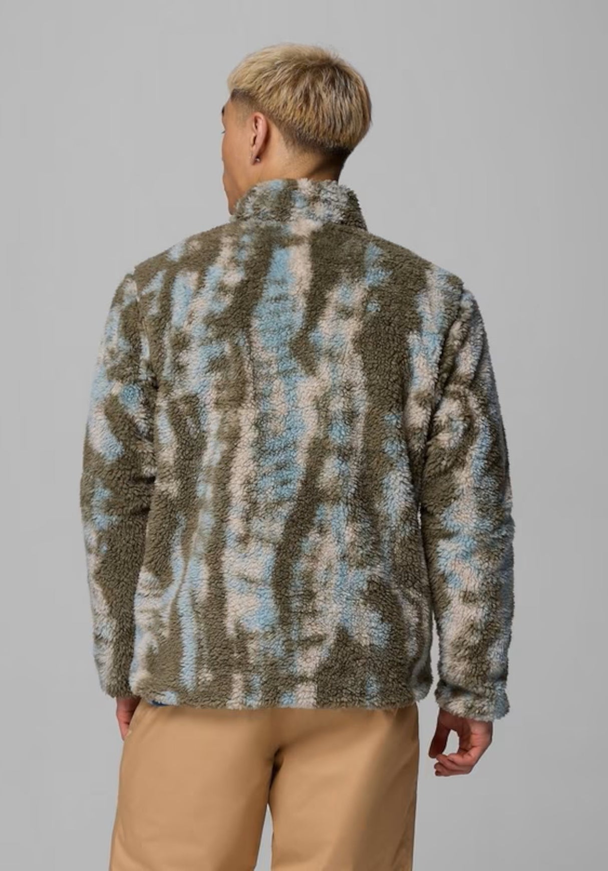 Winter Pass Reversible Fleece stonegreen-tracks Rueckenansicht