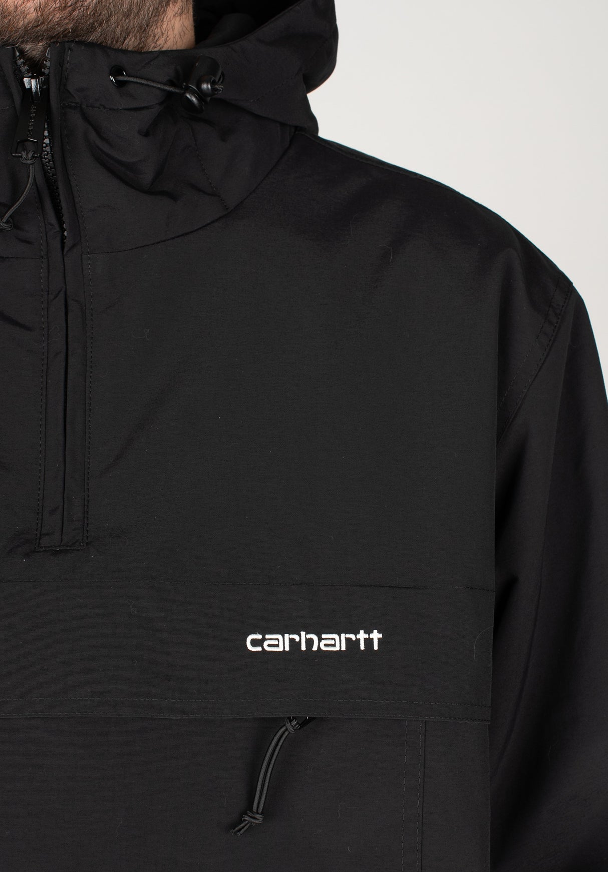 Windbreaker Pullover black-white Rueckenansicht