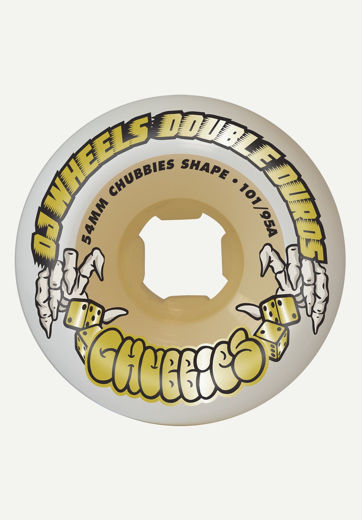 Double Duro Chubbies 101A/95A white Vorderansicht