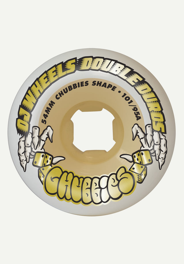 Double Duro Chubbies 101A/95A white Vorderansicht