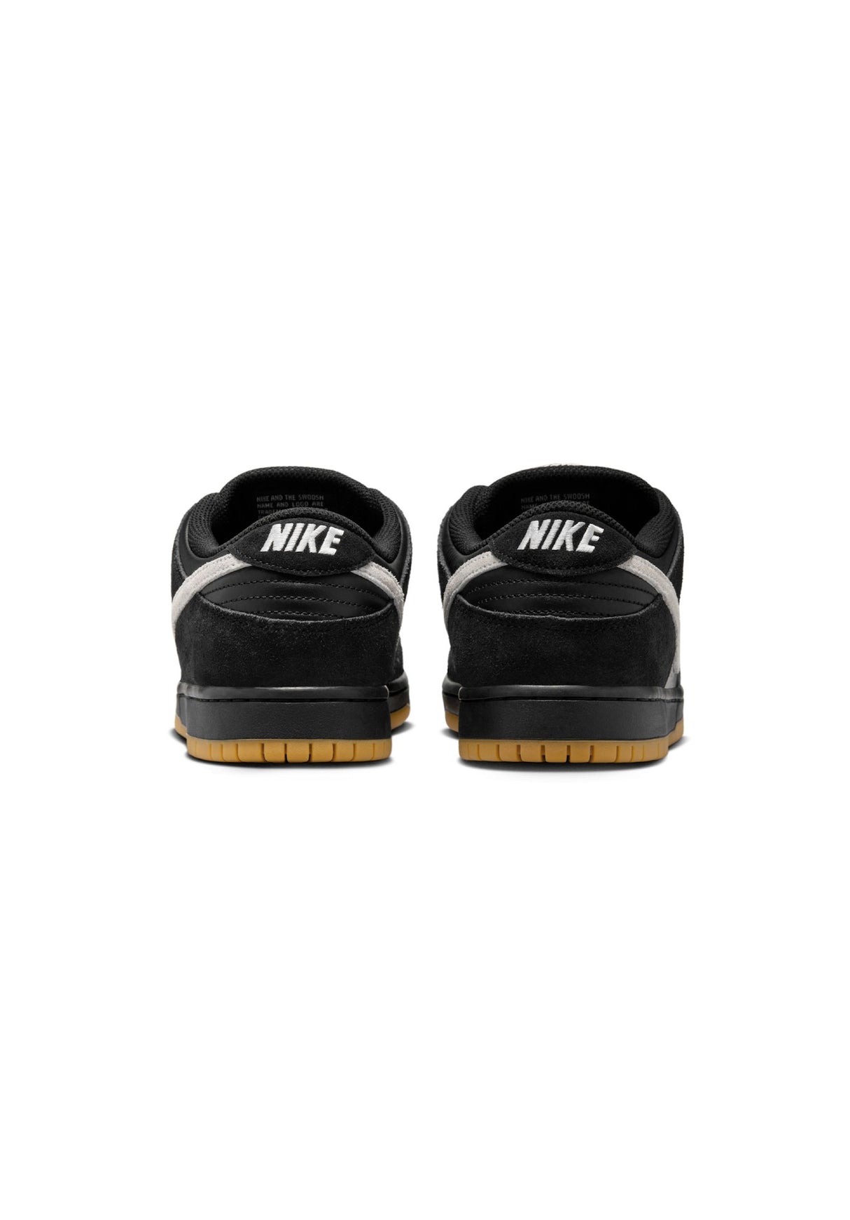 Dunk Low Pro black-white-black-gumlightbrown Oberansicht