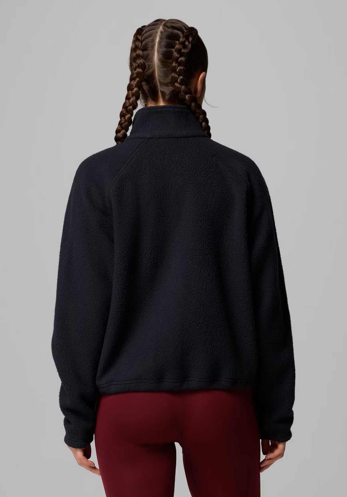 Jasper Ridge Pebbled Fleece Full Snap black Rueckenansicht