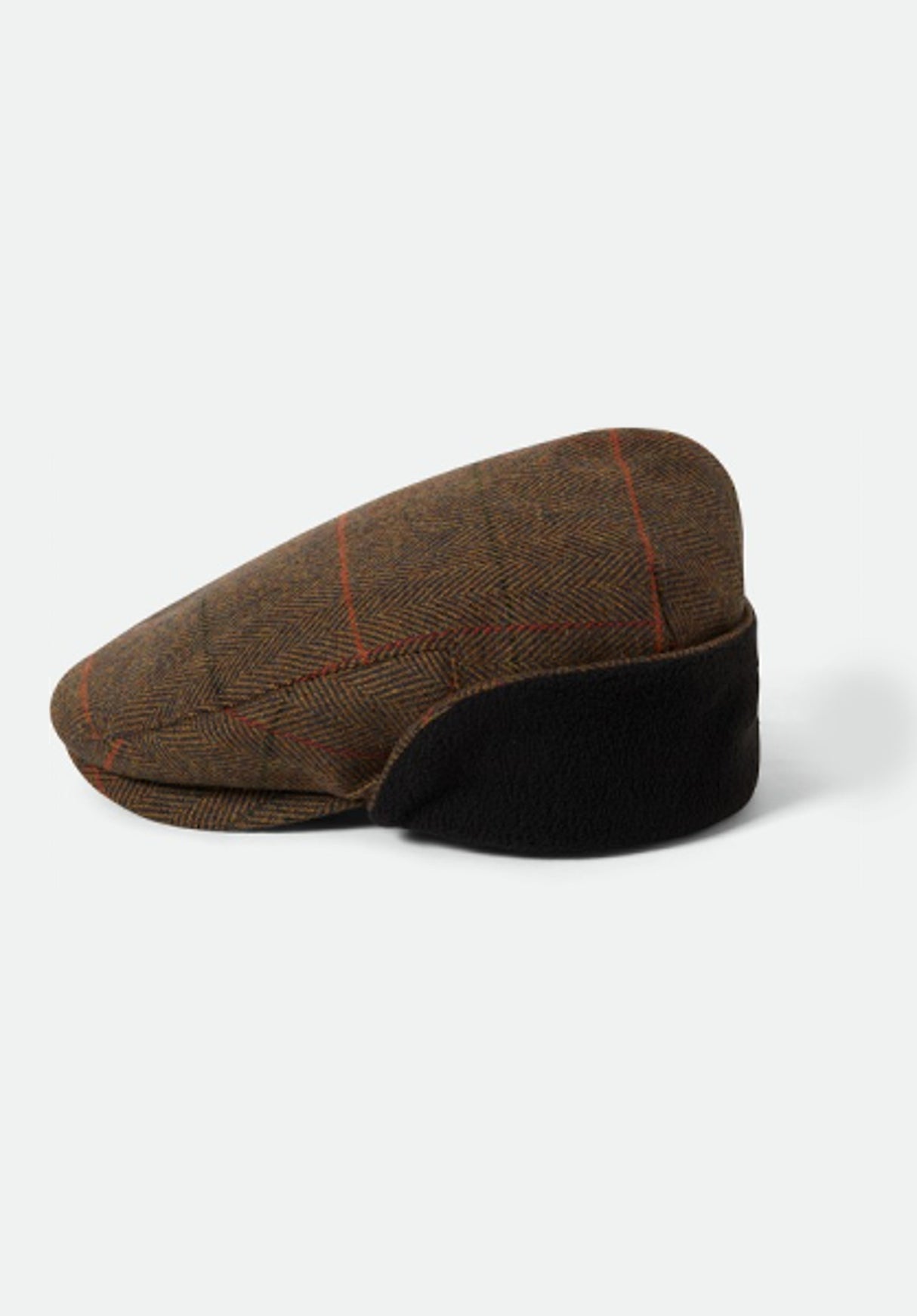 Hooligan Earflap Snap Cap bronze-black-red Rueckenansicht