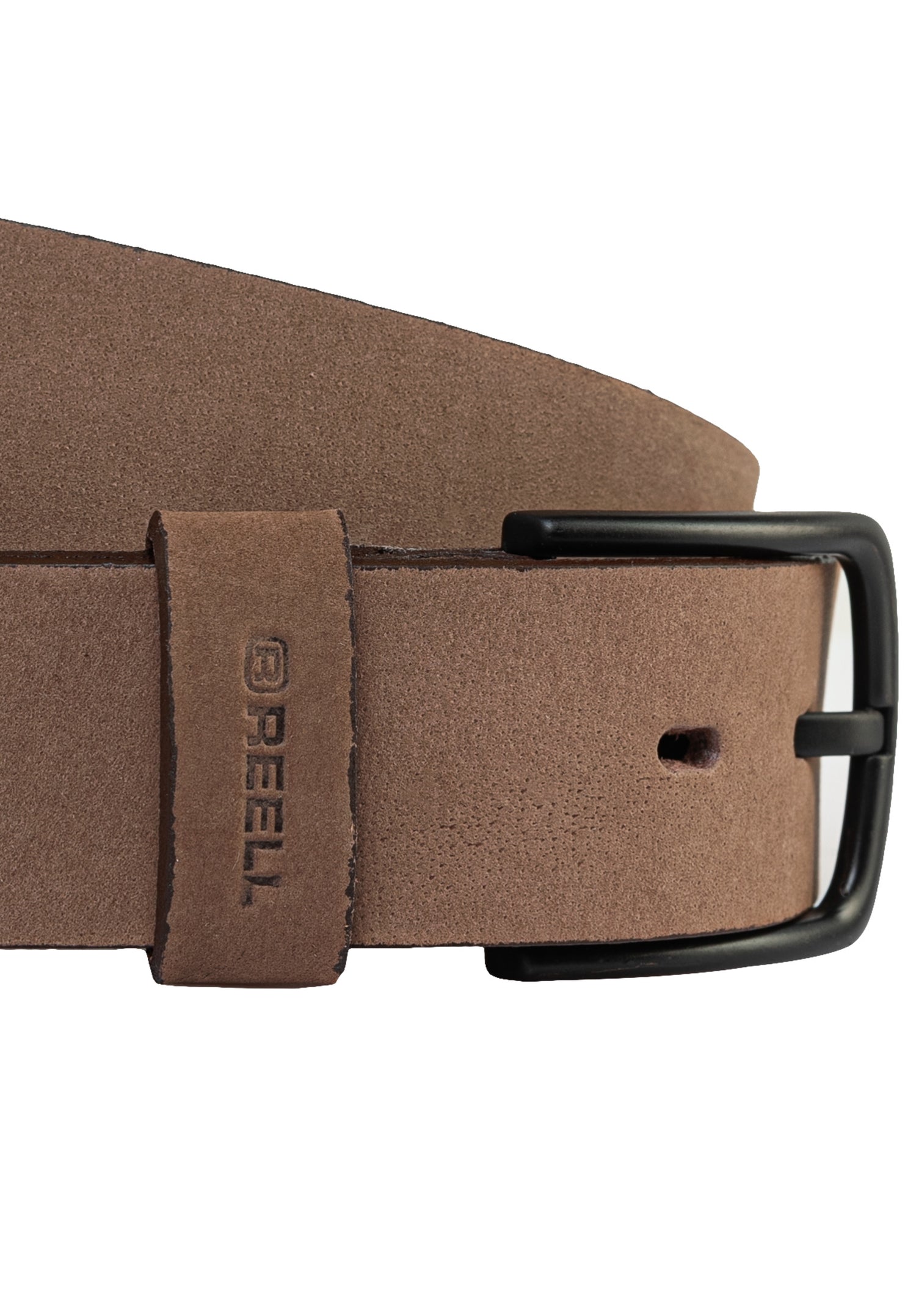 All Black Buckle Belt cappuccino Rueckenansicht Zoom Image