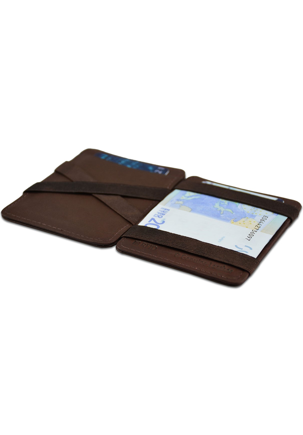 Magic Wallet RFID brown Rueckenansicht