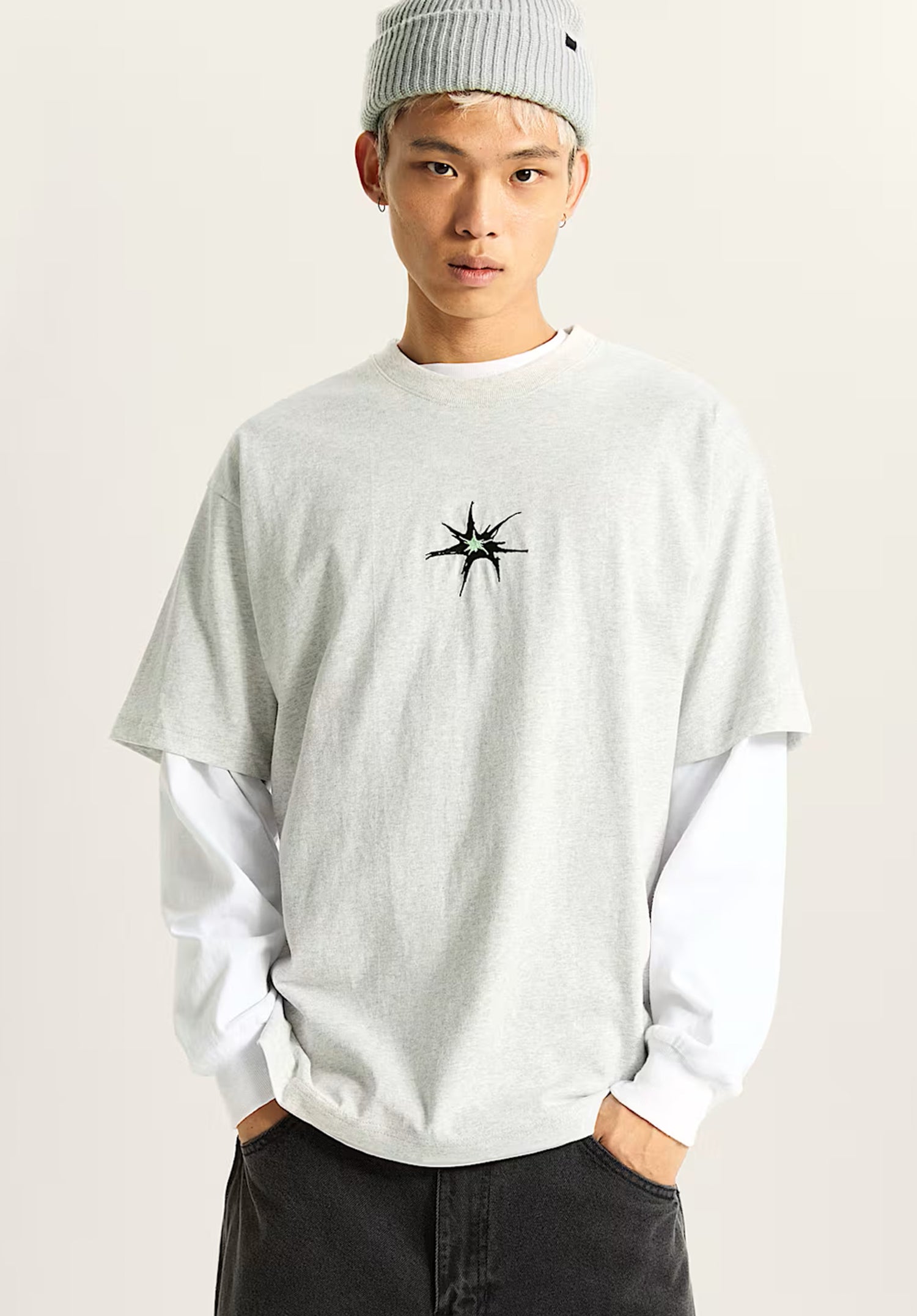 Skate Splatter ashheather Vorderansicht Zoom Image