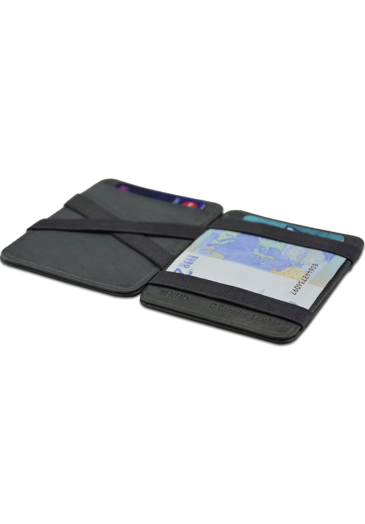 Magic Wallet RFID grey Rueckenansicht