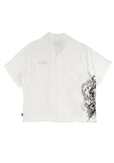 Torment printed linen white Rueckenansicht