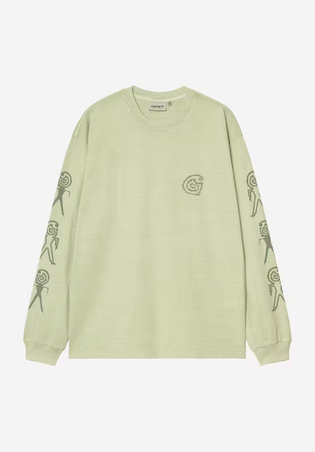 Terrestrial paleolive-dollargreenpigmentgarmentdyed Rueckenansicht