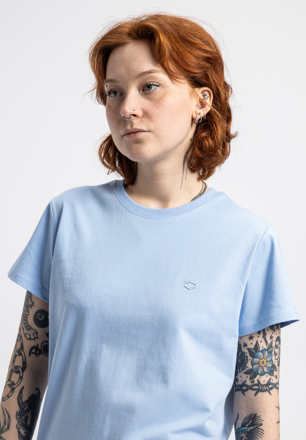 W HXGN Tee heavenblue Rueckenansicht
