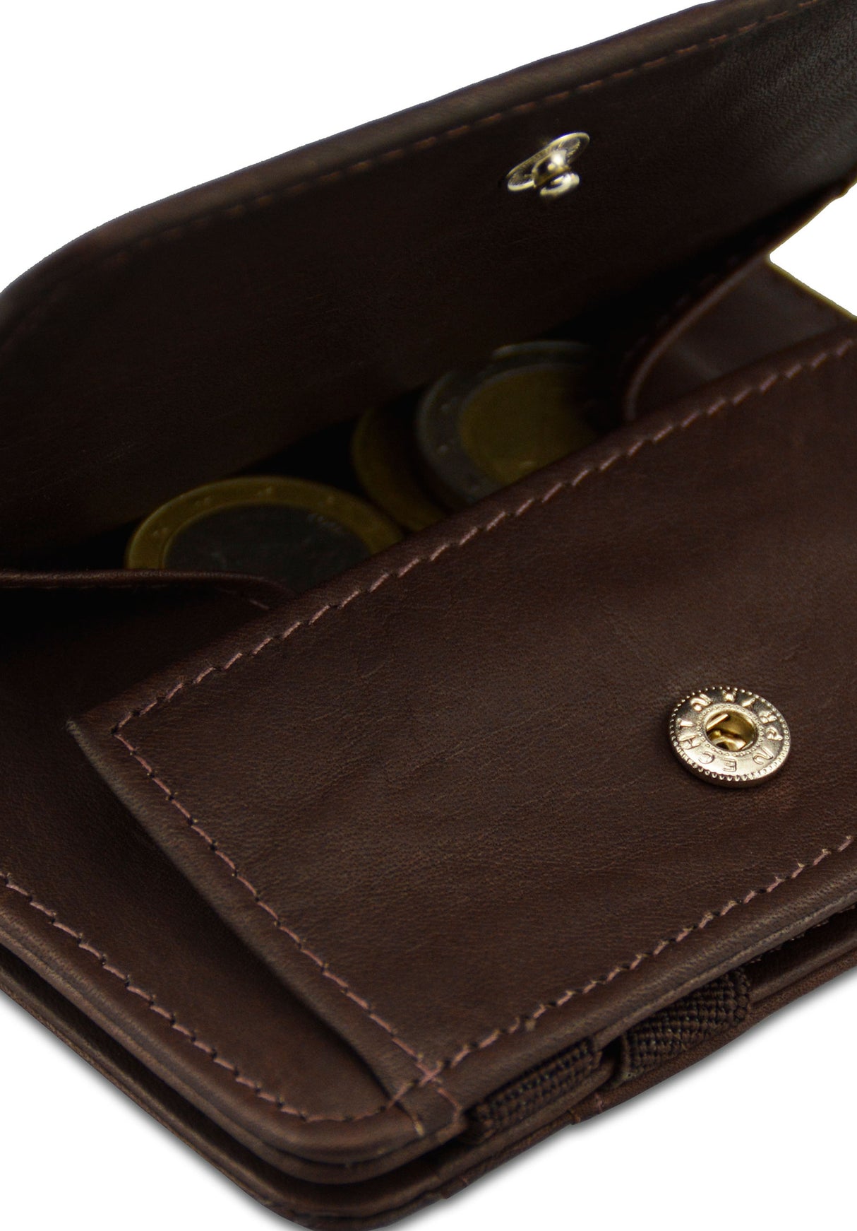 Magic Coin Wallet RFID brown Rueckenansicht