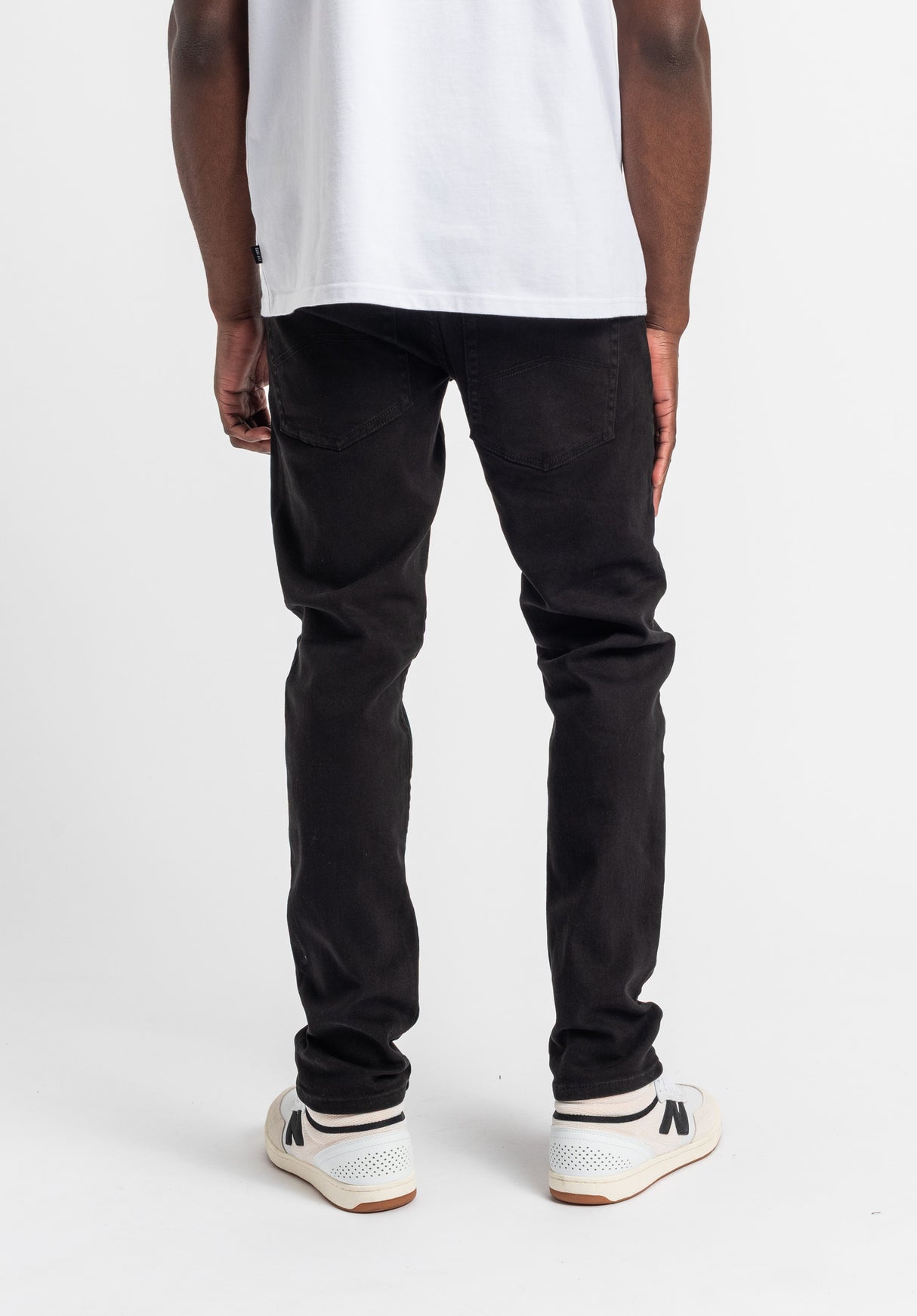 Skinny Fit black-black Rueckenansicht
