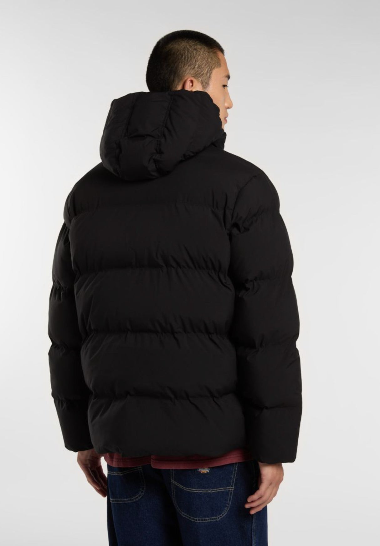 Eagleville Hooded Puffer black Rueckenansicht