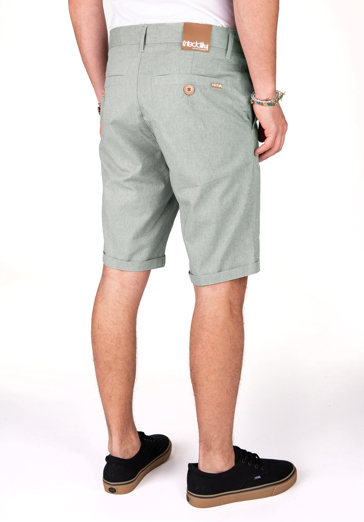 Golfer Chambray olivegrey Rueckenansicht