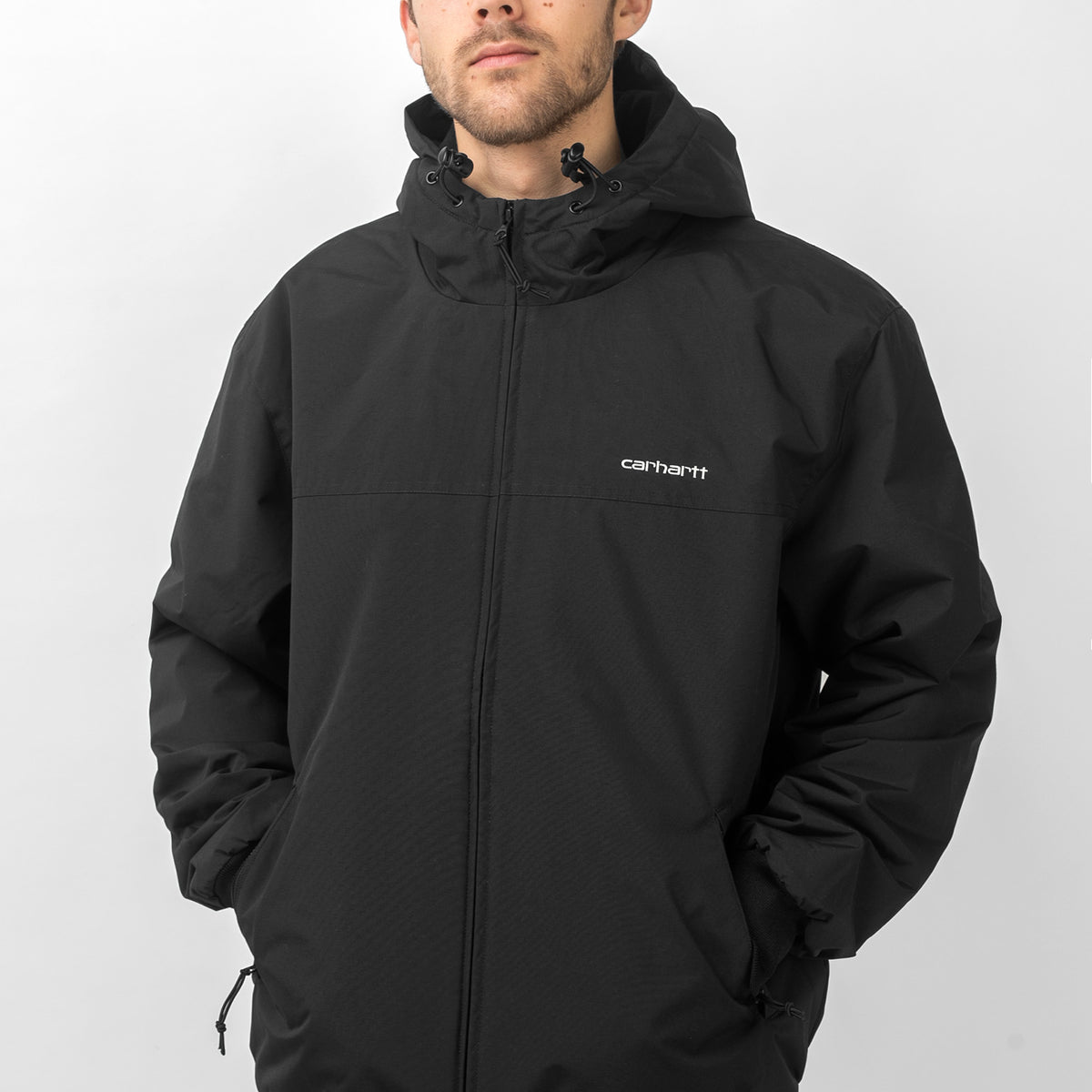 Hooded Sail Jacket Carhartt WIP Winter Jackets in black-white for 