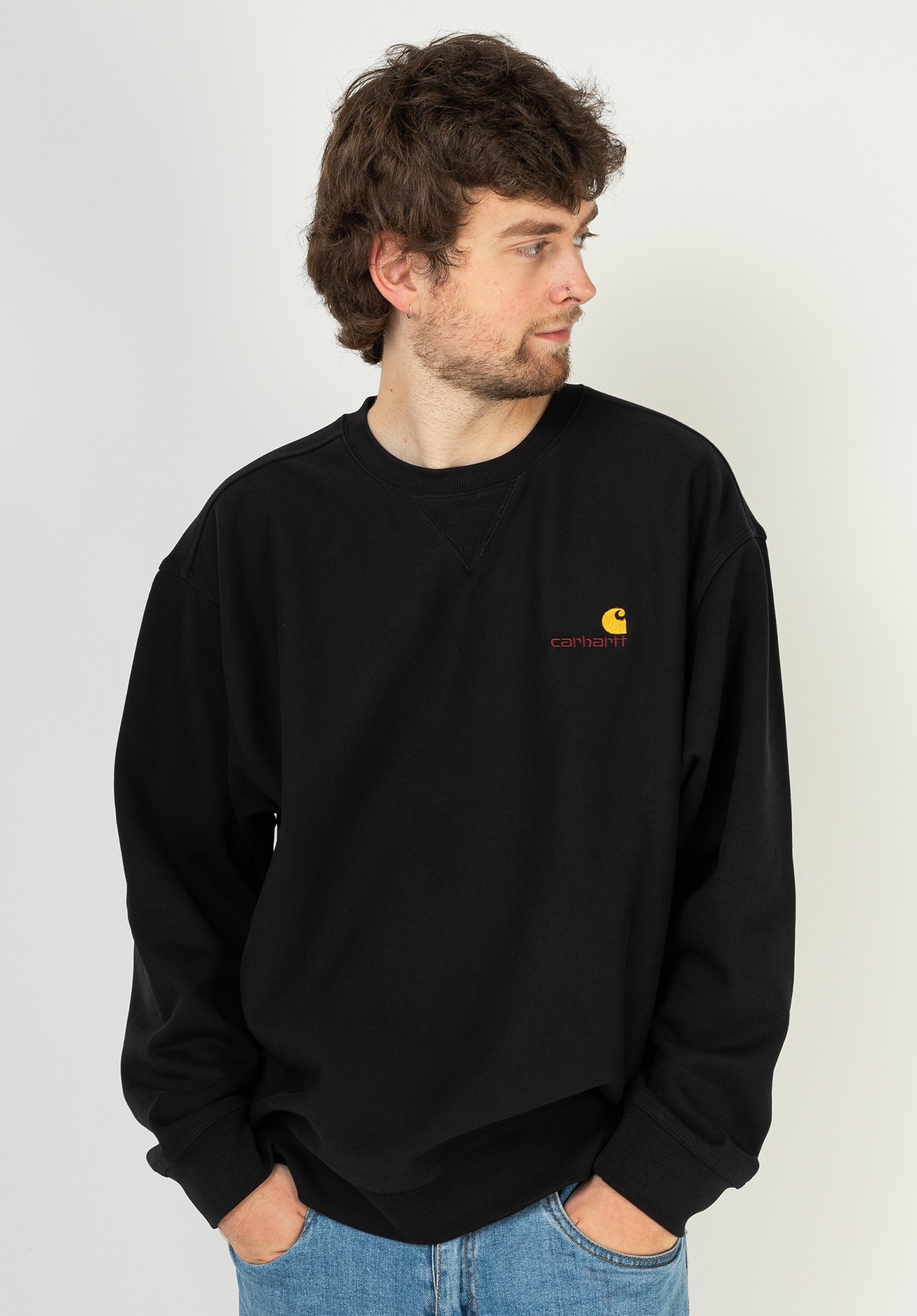 American Script Carhartt WIP Sweatshirt in black for men – TITUS