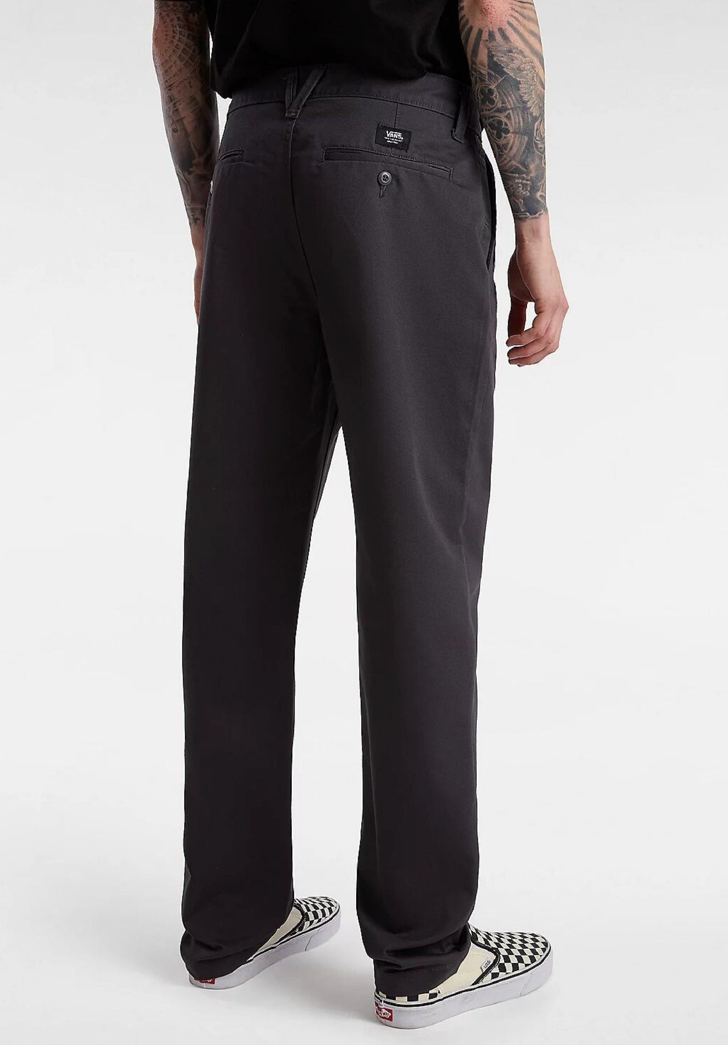 Authentic Chino Slim asphalt Rueckenansicht Zoom Image