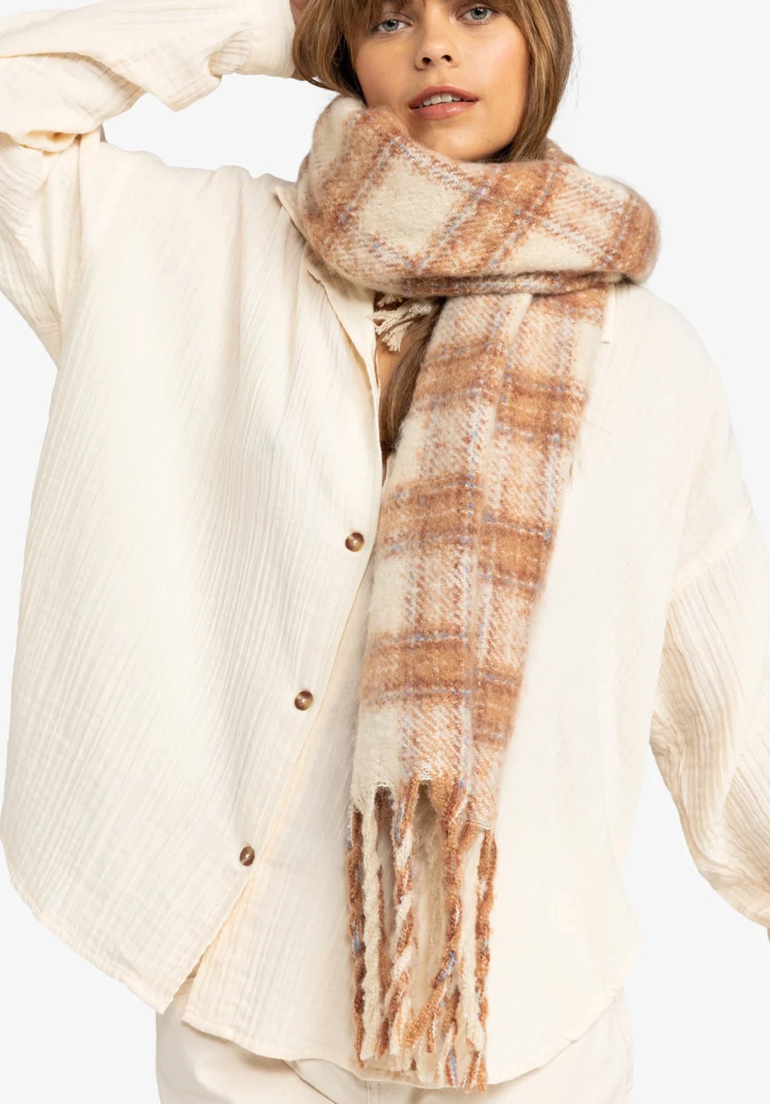Cute Blush parchmentparadiseplaid Vorderansicht Zoom Image