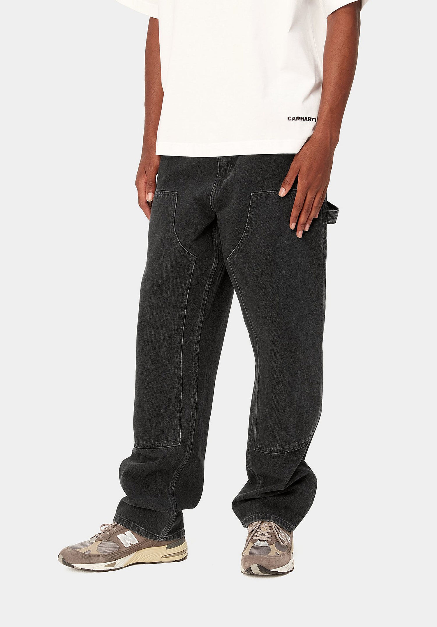 Double Knee Pant Denim blackstonewashed Vorderansicht Zoom Image