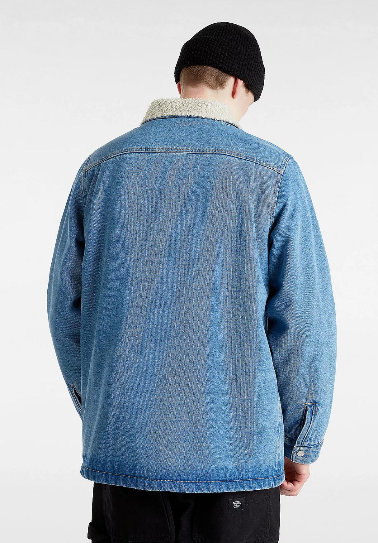 Drill Chore Denim Sherpa Coat stonewashblue Rueckenansicht