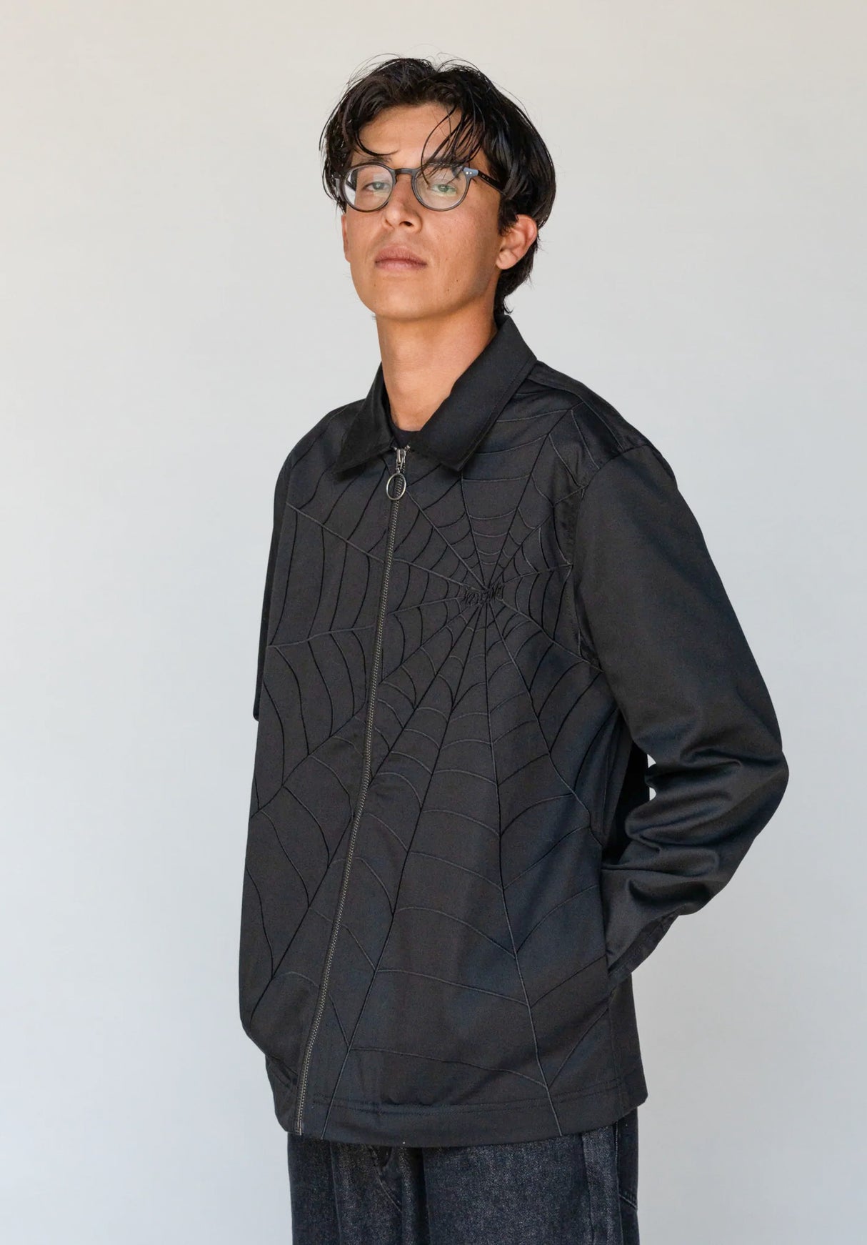 Nexus Embroidered Twill Shirt black Rueckenansicht