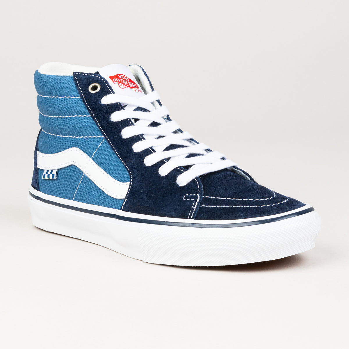 Skate SK8-Hi Vans Mens Shoes in navy-white for men