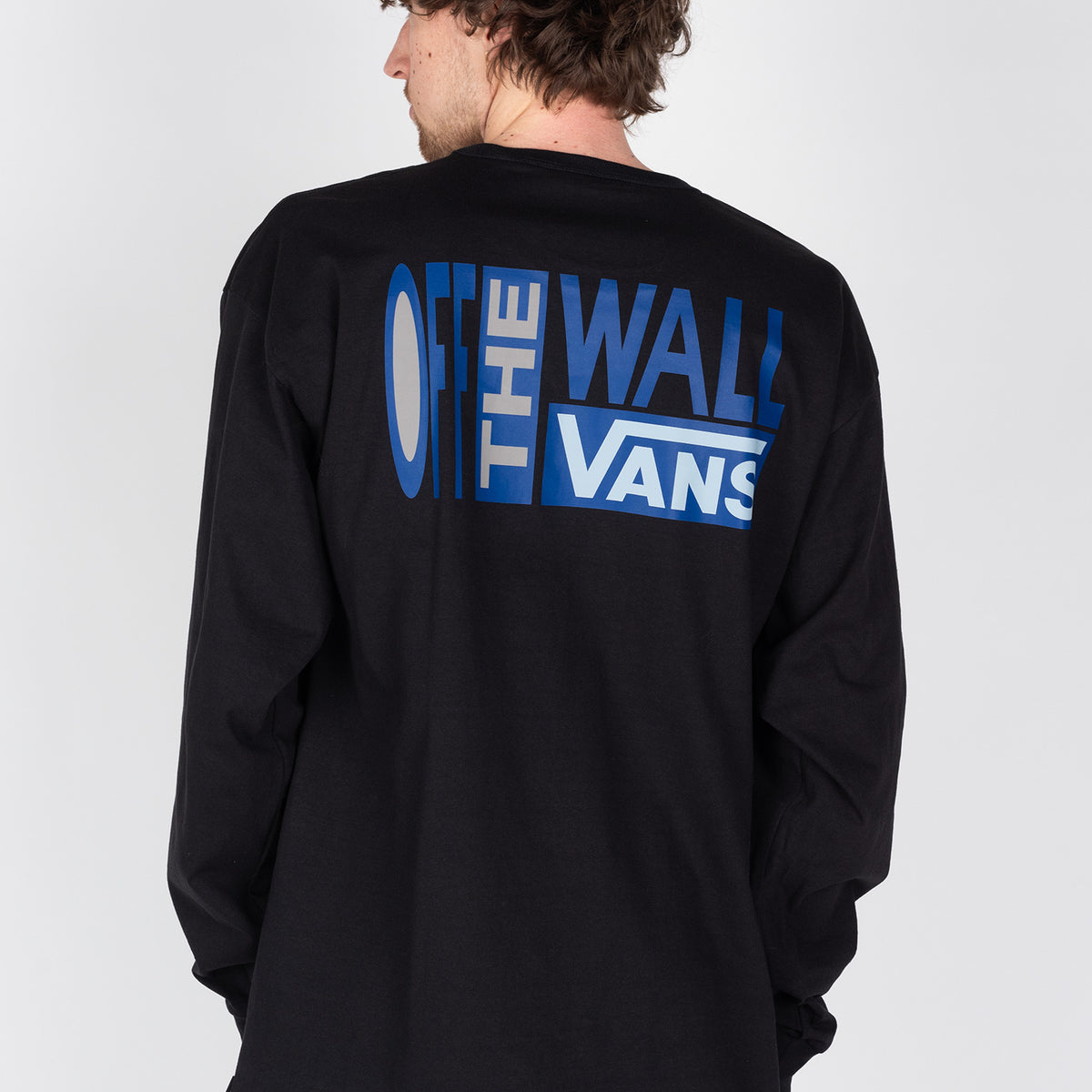 Off The Wall II Logo Vans Longsleeve in black for men