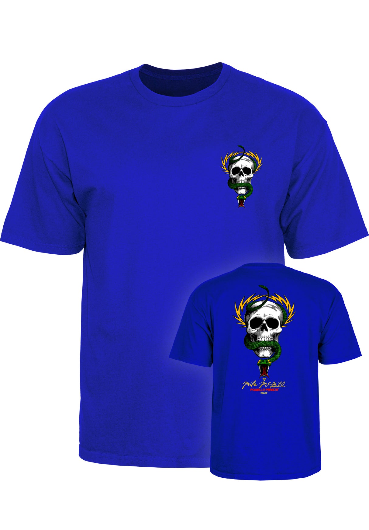Mc Gill Skull & Snake royalblue Vorderansicht