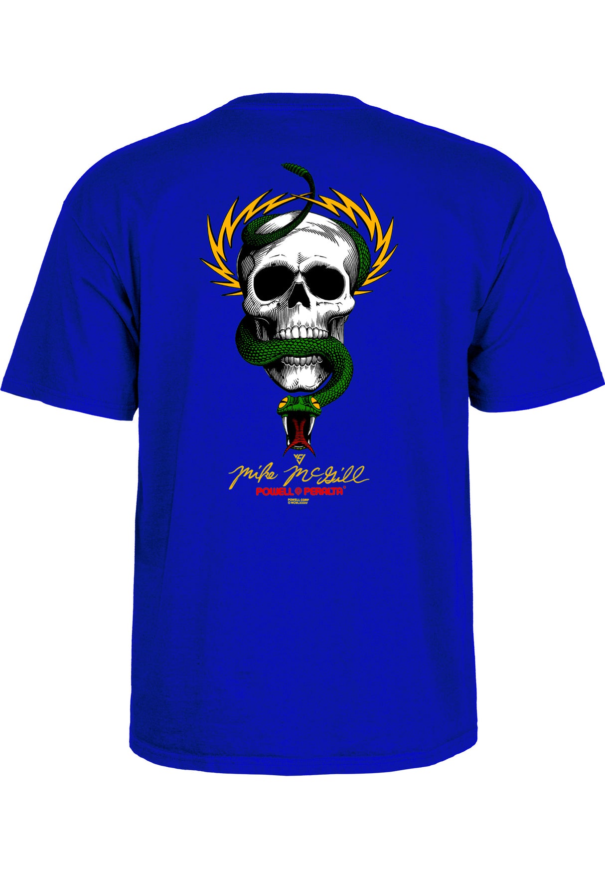 Mc Gill Skull & Snake royalblue Close-Up1